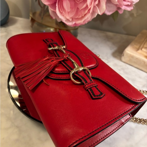 Gucci EUC COA Red Horsebit Crossbody Bag - Picture 7 of 16